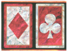 Congress Playing Card Set: Red Marble 2-deck Bridge Set, Regular Index